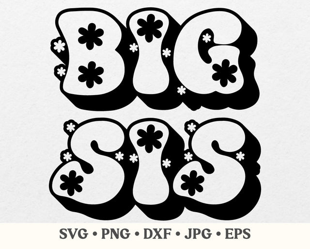 Big sis svg, Big sis png, Big sis cut file, Retro big sister svg, Retro new baby svg, Big sister png, Big sister svg SVG MAKStudion 