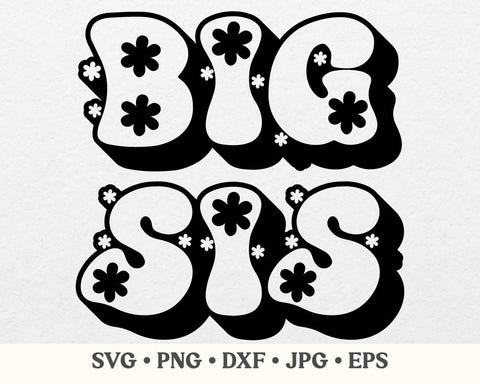 Big sis svg, Big sis png, Big sis cut file, Retro big sister svg, Retro new baby svg, Big sister png, Big sister svg SVG MAKStudion 