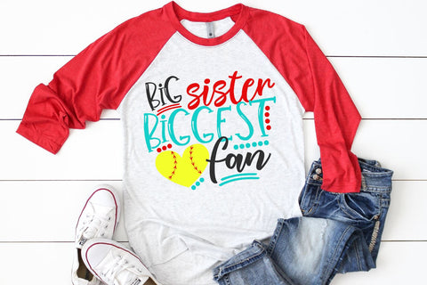 Big Sister Biggest Fan Softball SVG Morgan Day Designs 