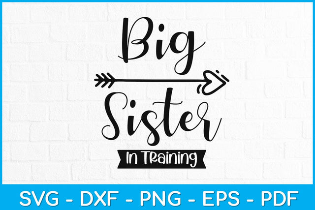 Big Sister In Training Siblings Svg Design SVG artprintfile 