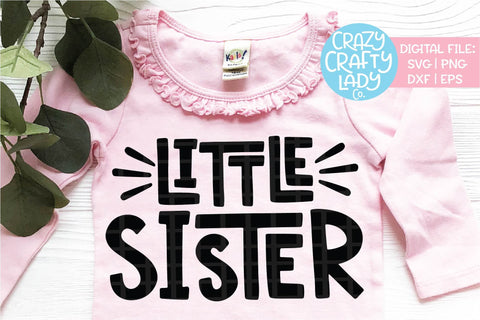 Big Sister & Little Sister | Sibling SVG Cut File Bundle SVG Crazy Crafty Lady Co. 