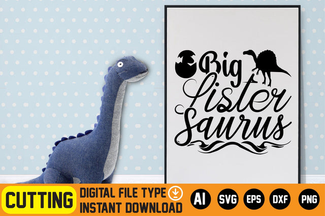 Big Sister Saurus SVG CraftlabSvg29 