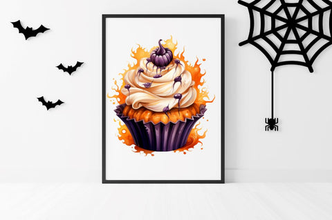 Big Watercolor Halloween Clipart Bundle Sublimation Regulrcrative 