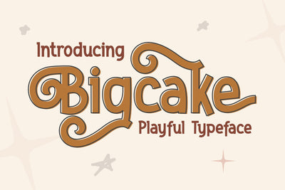 Bigcake - Playful Typeface Font Dumadistyle 