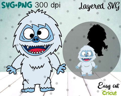 Bigfoot Abominable Snowman - Layered SVG Files SVG Cozy-Art 