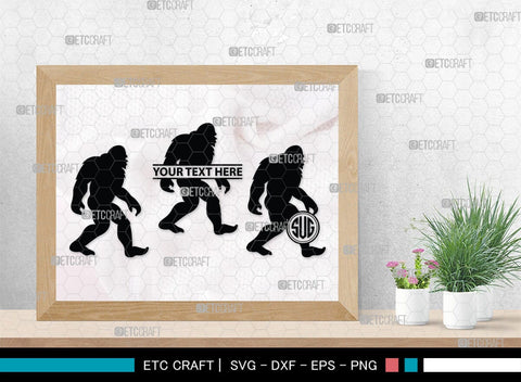 Bigfoot Monogram, Bigfoot Silhouette, Bigfoot SVG, Yeti Bigfoot Svg, Bigfoot With Tree Svg, SB00228 SVG ETC Craft 