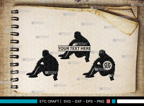 Bigfoot Monogram, Bigfoot Silhouette, Bigfoot SVG, Yeti Bigfoot Svg, Bigfoot With Tree Svg, SB00228 SVG ETC Craft 