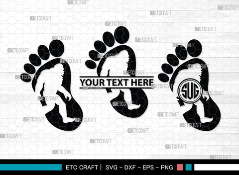 Bigfoot Monogram, Bigfoot Silhouette, Bigfoot SVG, Yeti Bigfoot Svg, Bigfoot With Tree Svg, SB00228 SVG ETC Craft 