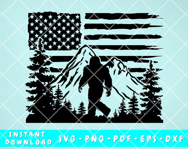 Bigfoot SVG, Yeti SVG, Sasquatch SVG, Bigfoot Clipart, Bigfoot Cut File For Cricut, Silhouette SVG HappyDesignStudio 