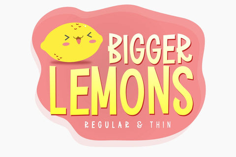 Bigger Lemons Font deedeetype 