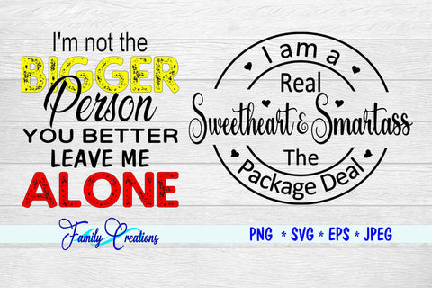 Bigger Person & Sweetheart Bundle SVG Family Creations 