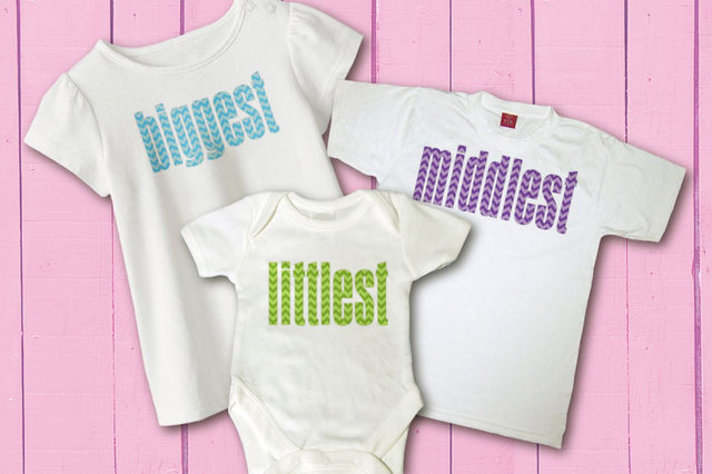 Biggest Middlest Littlest Sibling Trio SVG Designed by Geeks 
