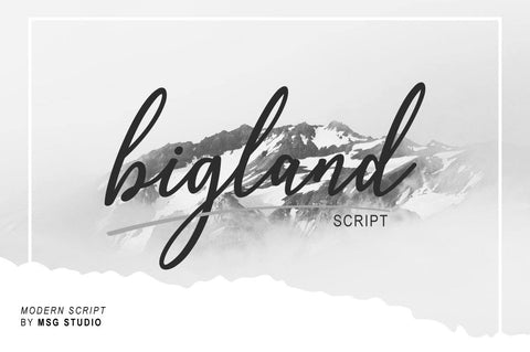 bigland Script Font Fajri Adi 