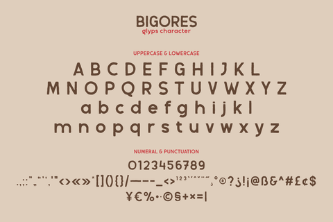 Bigores Font twinletter 