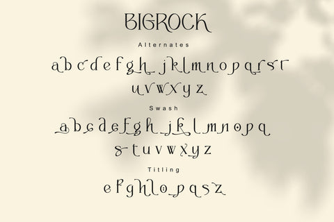 Bigrock Font Letterara 