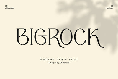 Bigrock Font Letterara 