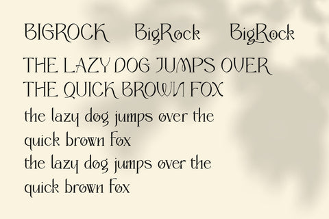 Bigrock Font Letterara 