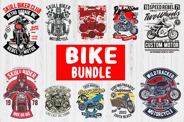 Bike Tshirt Bundle 10 Design SVG svgteam 