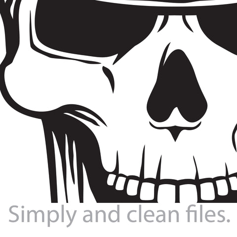 Biker skull with motorcycle helmet with goggles SVG TribaliumArtSF 