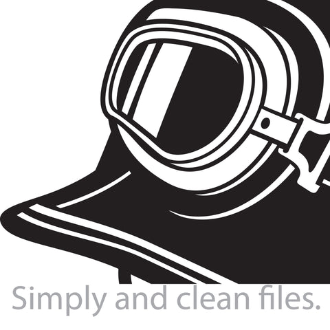 Biker skull with motorcycle helmet with goggles SVG TribaliumArtSF 