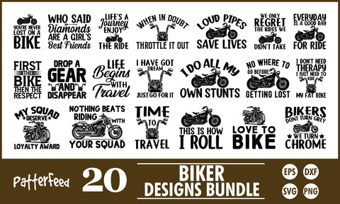 Biker SVG Designs Bundle SVG PatternFeed8 