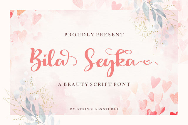 Bila Seyka - Lovely Script Font Font StringLabs 