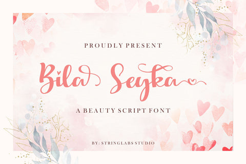 Bila Seyka - Lovely Script Font Font StringLabs 