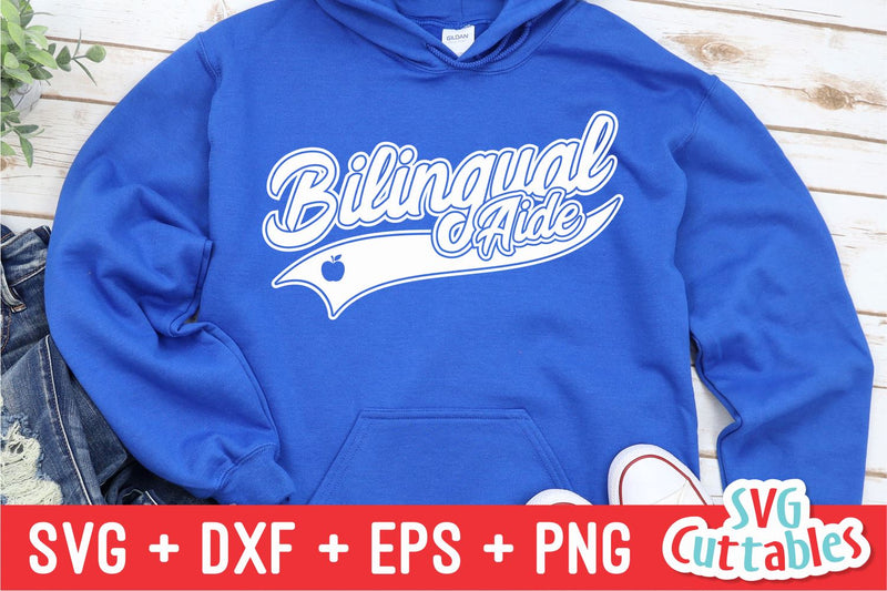 Bilingual Aide svg - Teacher svg - Occupation - Swoosh - svg - dxf - eps - png - Cut File - Silhouette - Cricut - Digital Download SVG Svg Cuttables 