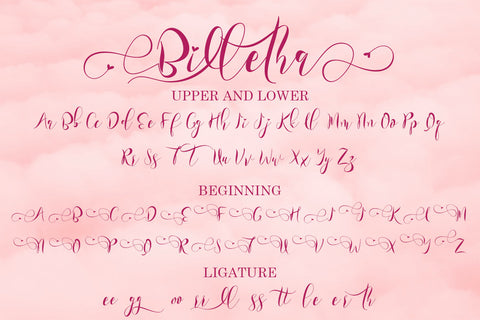 Billetha Font Prasetya Letter 