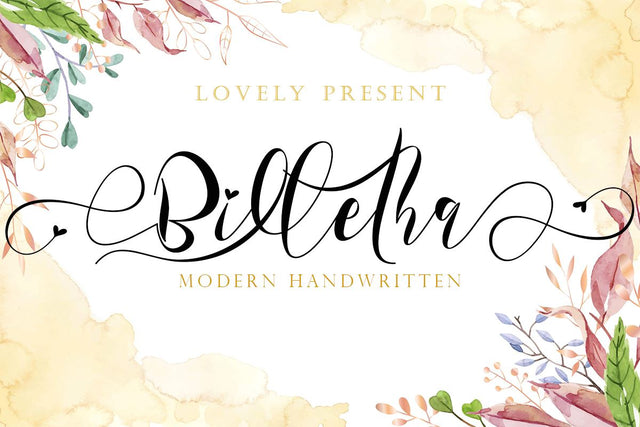 Billetha Font Prasetya Letter 