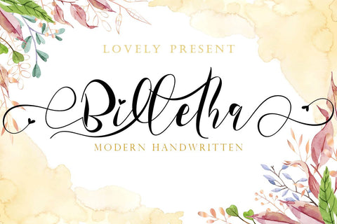 Billetha Font Prasetya Letter 