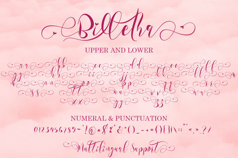 Billetha Font Prasetya Letter 