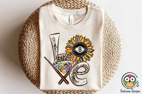 Billiard Love Sublimation PNG Designs Sublimation Owlsome.Designs 