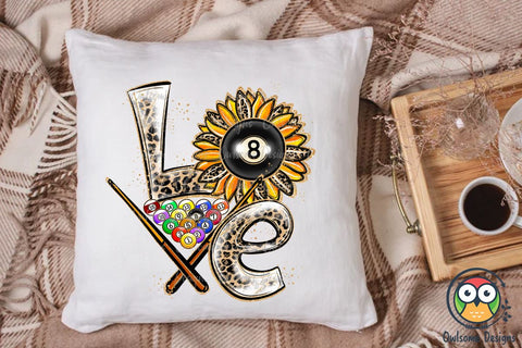 Billiard Love Sublimation PNG Designs Sublimation Owlsome.Designs 
