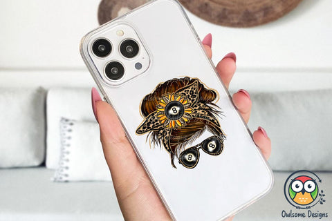 Billiard Messy Bun Sublimation Sublimation Owlsome.Designs 