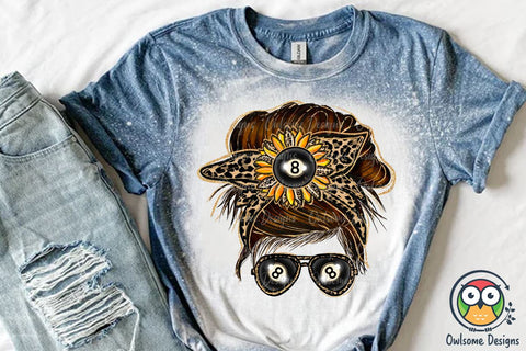 Billiard Messy Bun Sublimation Sublimation Owlsome.Designs 
