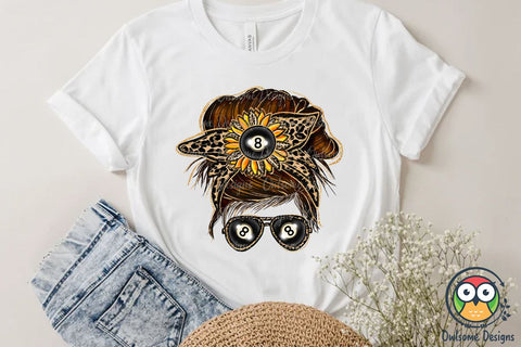 Billiard Messy Bun Sublimation Sublimation Owlsome.Designs 