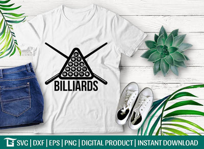 Billiards Svg Cut File, Billards Snooker Svg, Eight Ball Svg, Cues Balls Svg, Tshirt Design, SVG ETC Craft 