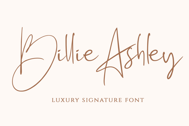 Billie Ashley Font Mozarella 