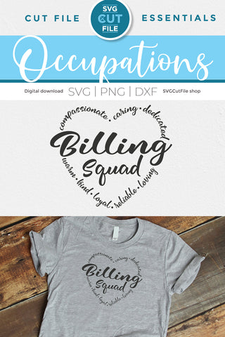 Billing squad svg, billing clerk svg SVG SVG Cut File 