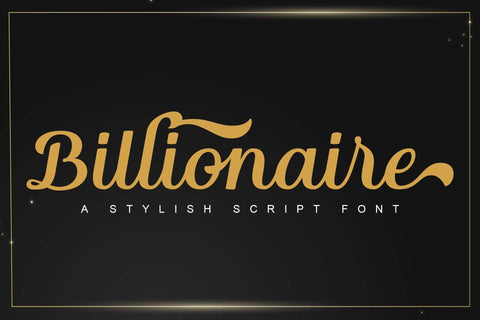 Billionaire Font love script 