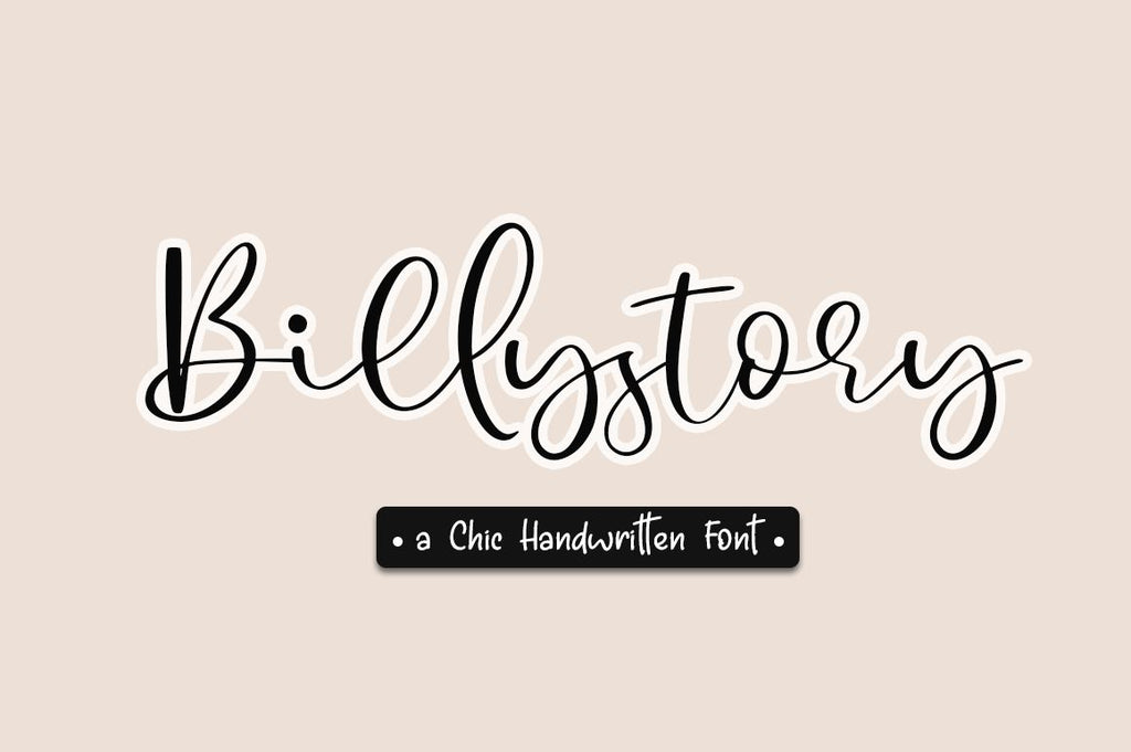 Billystory a Chic Handwritten Script Font - So Fontsy