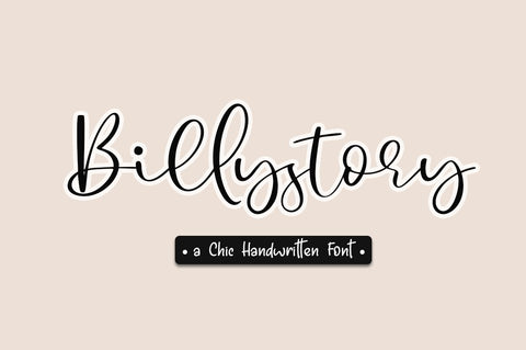 Billystory a Chic Handwritten Script Font Font Haksen 