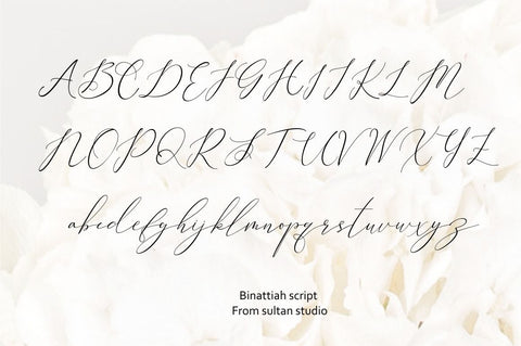 Binattiah Script Font Sulthan studio 