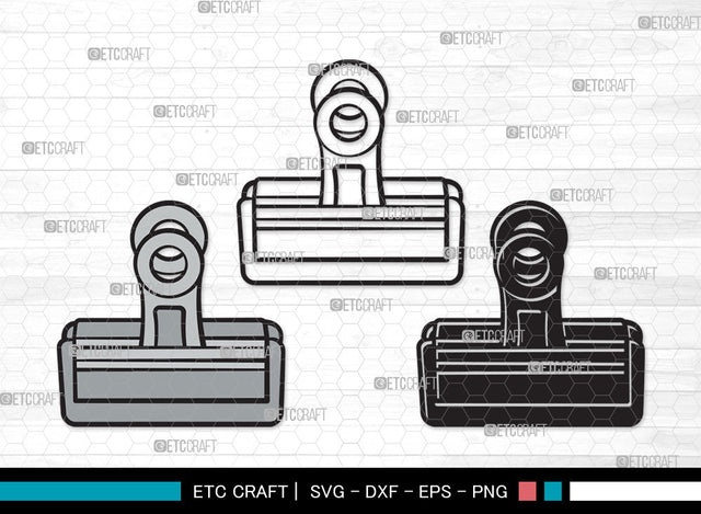 Binder Clip Clipart SVG Cut File | Binder Clip SVG | School Supplies Svg | Work Paperclip Svg | Paperclip Svg | Bulldog Clip SVG ETC Craft 
