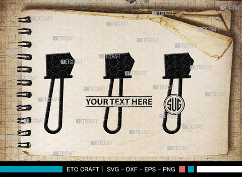 Binder Clip Monogram, Binder Clip Silhouette, Binder Clip SVG, School Supplies Svg, Work Paper Clip Svg, Paperclips Svg, Bulldog Clip Svg, SB00468 SVG ETC Craft 