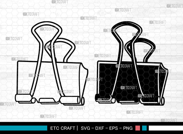 Binder Clip SVG, School Supplies Svg, Paperclips Svg, Work Paperclips Svg, Binder Clip Svg SVG ETC Craft 