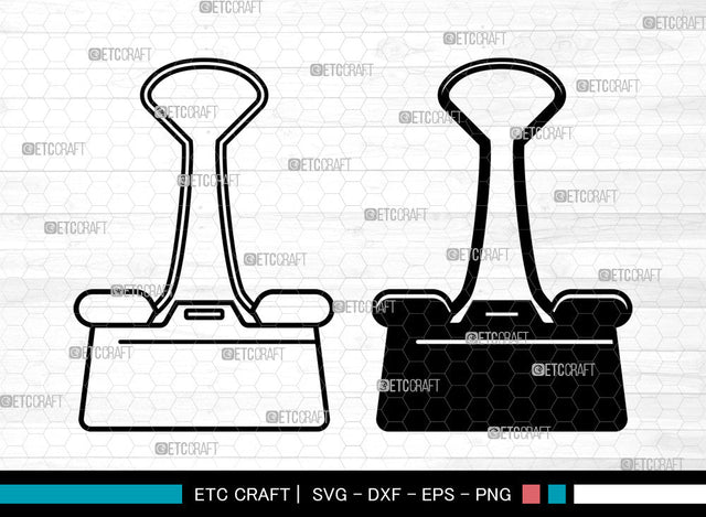 Binder Clip SVG, School Supplies Svg, Paperclips Svg, Work Paperclips Svg, Binder Clip Svg SVG ETC Craft 