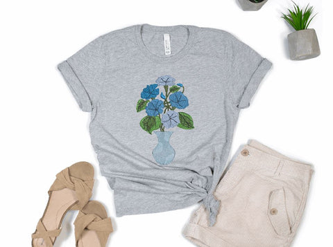 Bindweed Flower in Vase Machine Embroidery Design Embroidery/Applique DESIGNS Canada Embroidery 