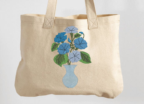 Bindweed Flower in Vase Machine Embroidery Design Embroidery/Applique DESIGNS Canada Embroidery 